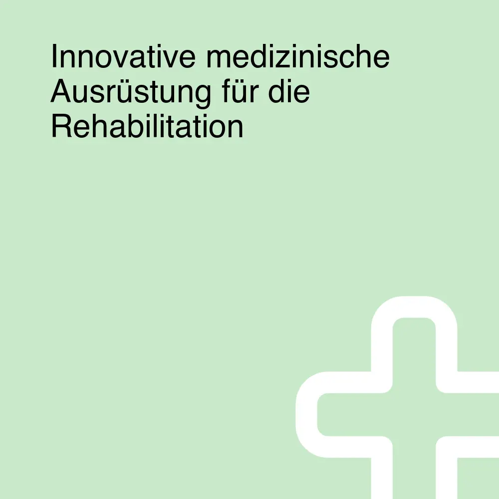Innovative medizinische Ausrüstung für die Rehabilitation