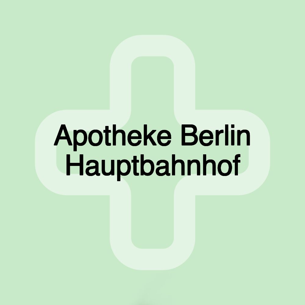 Apotheke Berlin Hauptbahnhof