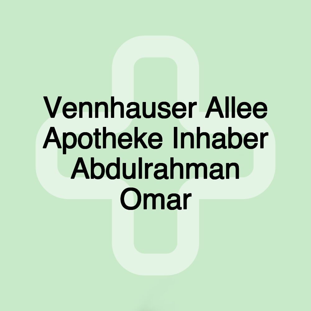 Vennhauser Allee Apotheke Inhaber Abdulrahman Omar