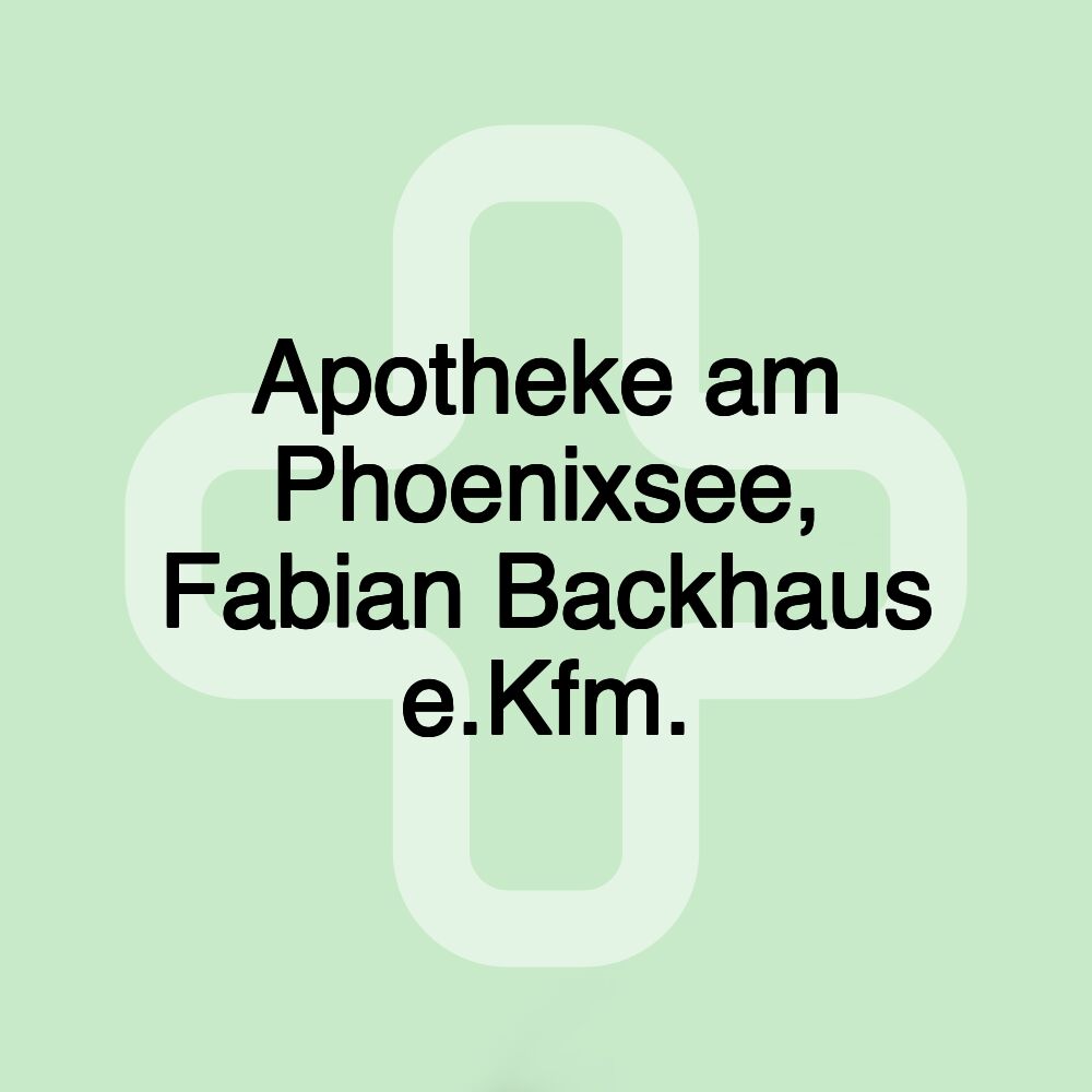 Apotheke am Phoenixsee, Fabian Backhaus e.Kfm.