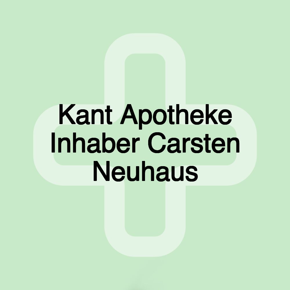 Kant Apotheke Inhaber Carsten Neuhaus