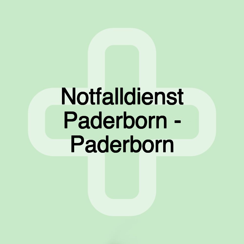 Notfalldienst Paderborn - Paderborn