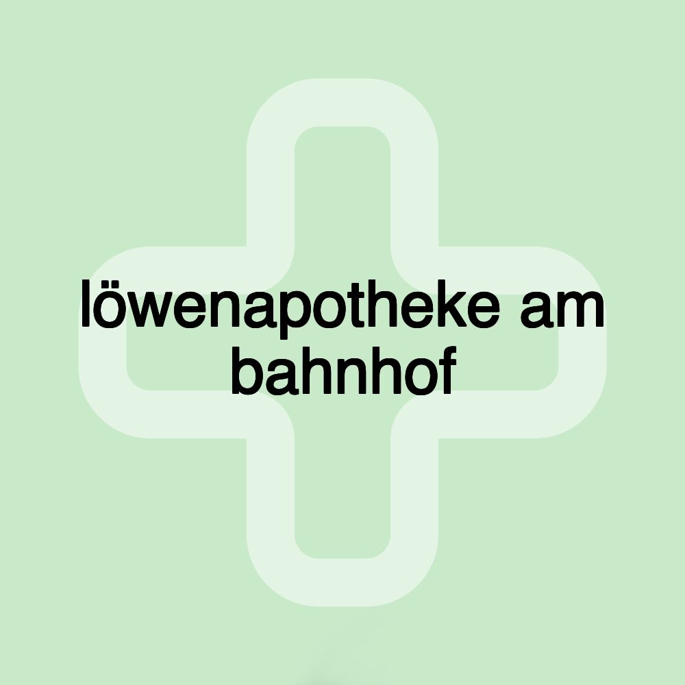 löwenapotheke am bahnhof