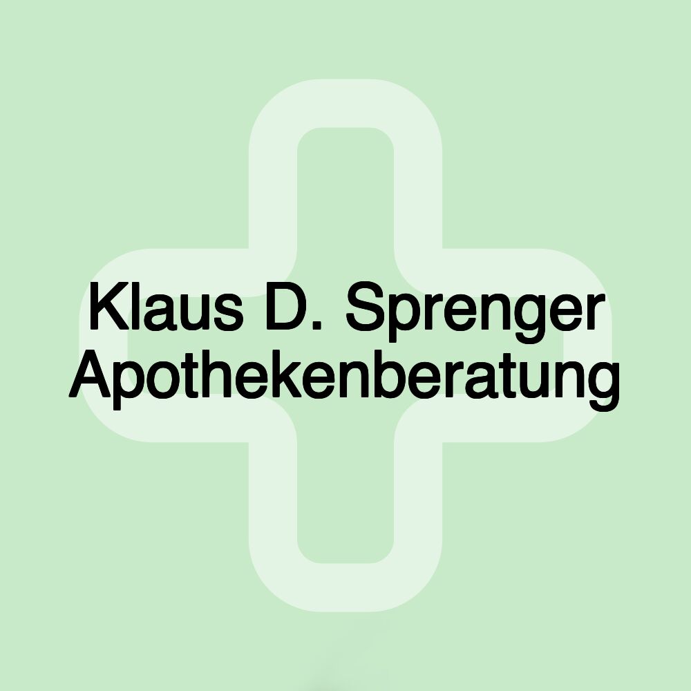 Klaus D. Sprenger Apothekenberatung