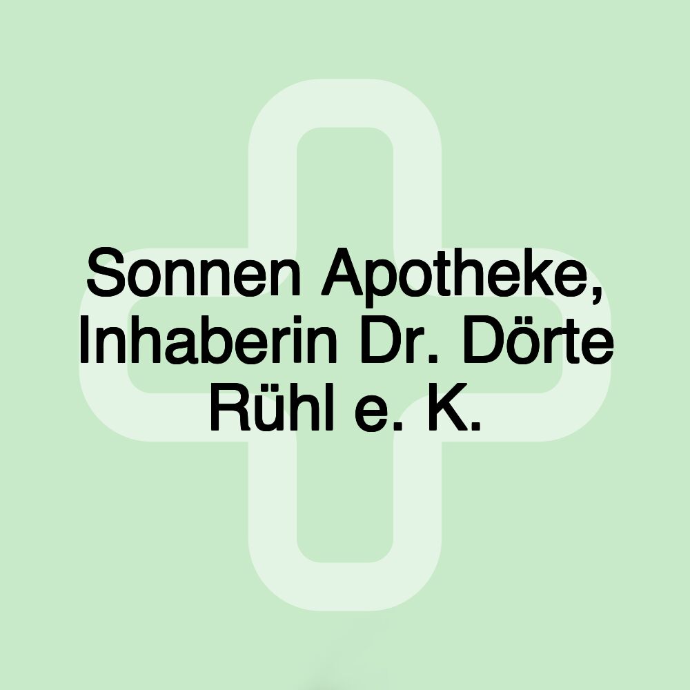 Sonnen Apotheke, Inhaberin Dr. Dörte Rühl e. K.