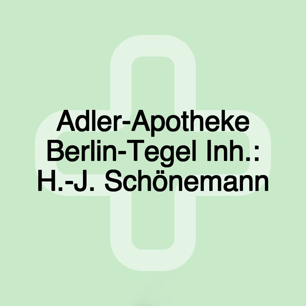 Adler-Apotheke Berlin-Tegel Inh.: H.-J. Schönemann