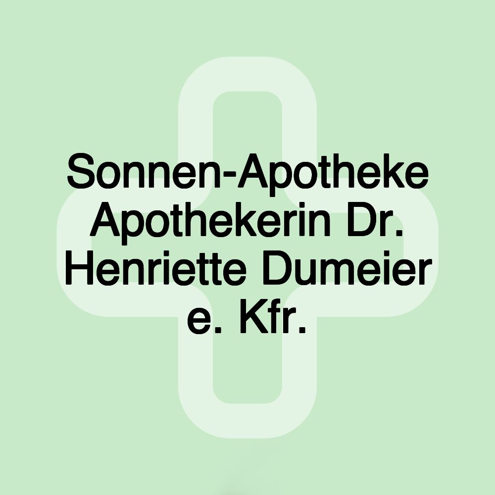 Sonnen-Apotheke Apothekerin Dr. Henriette Dumeier e. Kfr.