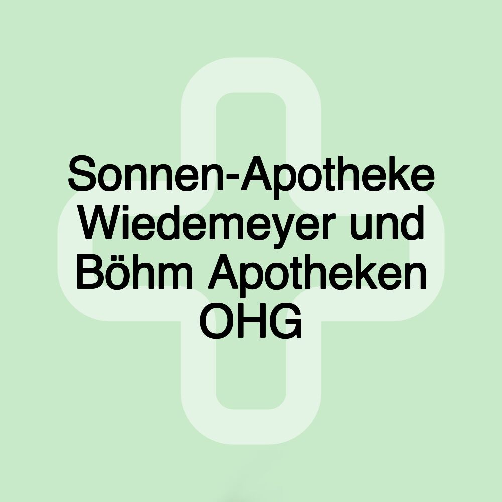 Sonnen-Apotheke Wiedemeyer und Böhm Apotheken OHG