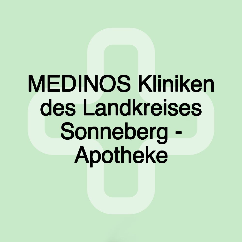 MEDINOS Kliniken des Landkreises Sonneberg - Apotheke