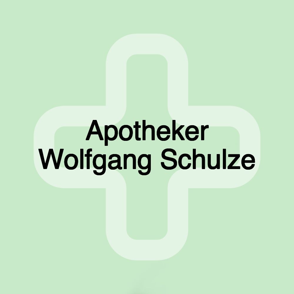 Apotheker Wolfgang Schulze