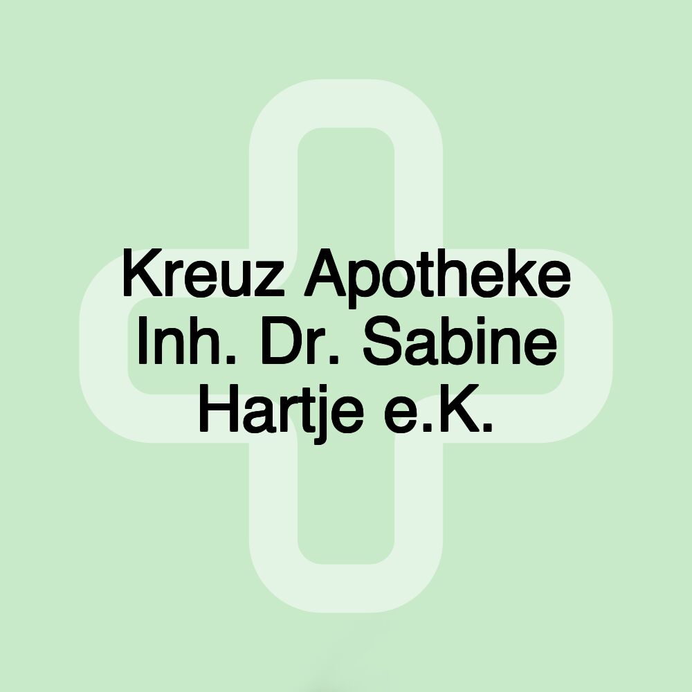 Kreuz Apotheke Inh. Dr. Sabine Hartje e.K.